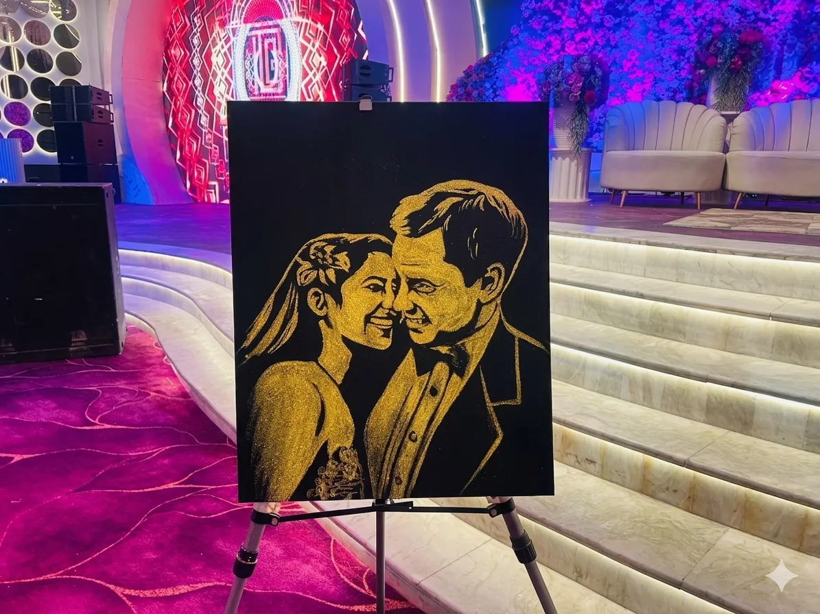Luxury Couple Glitter Portrait by Artovia Events