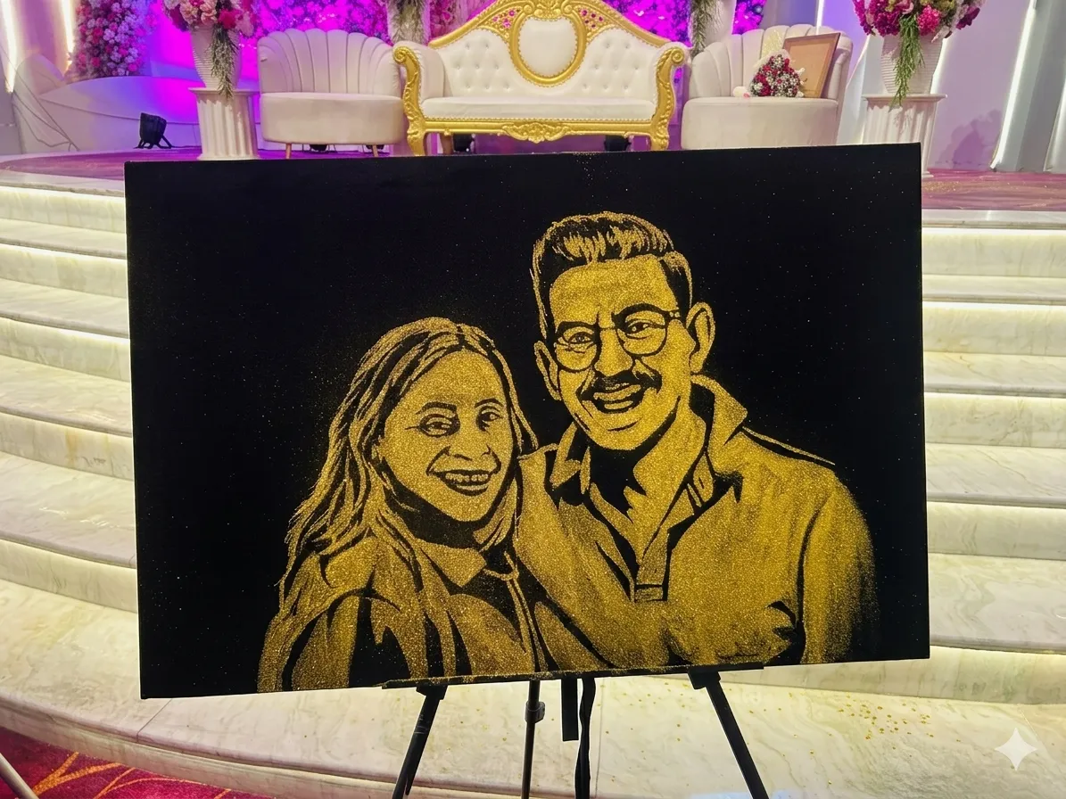 Luxury Couple Glitter Portrait by Artovia Events