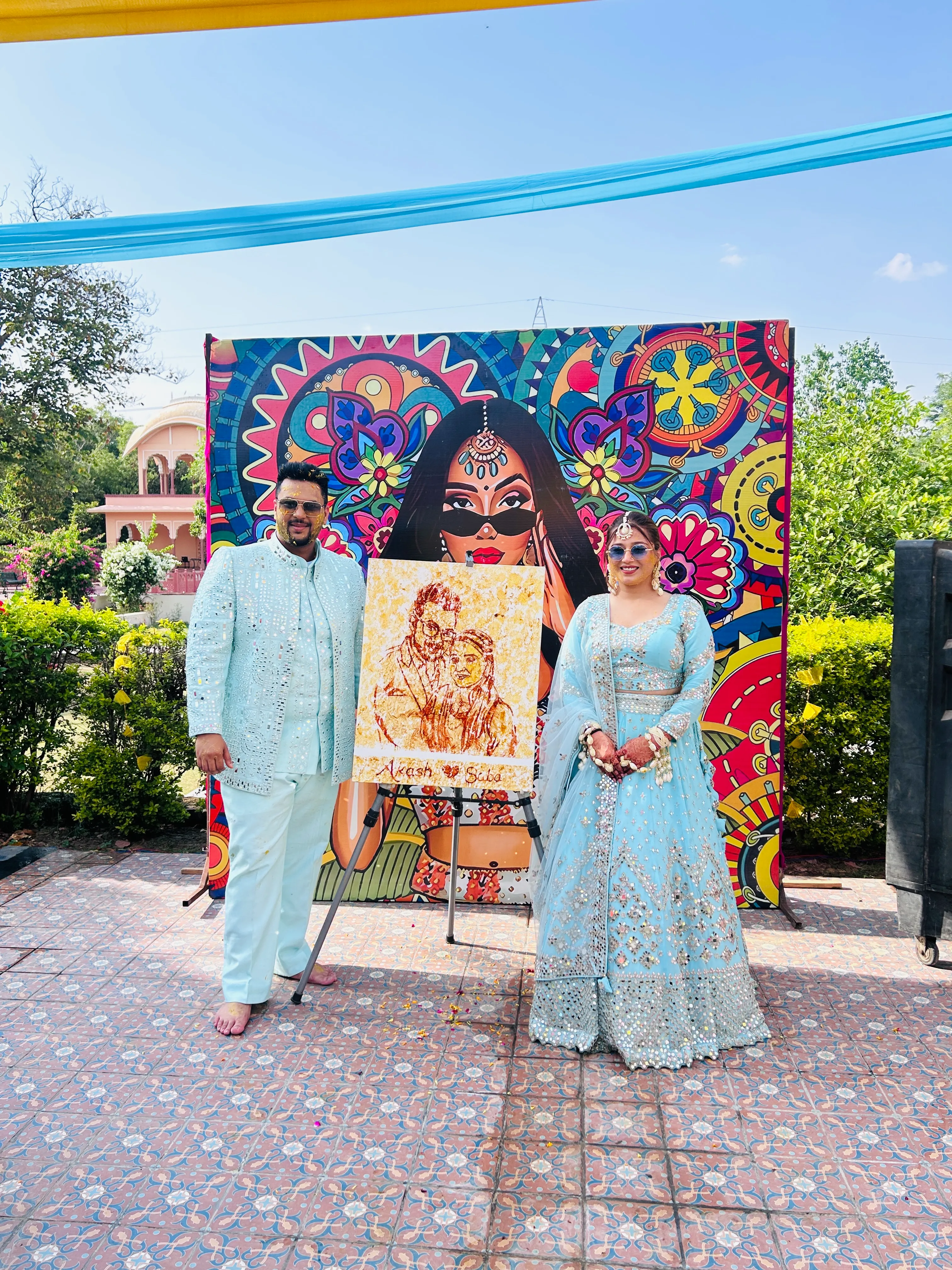Luxury Haldi Magic Portrait by Artovia Events